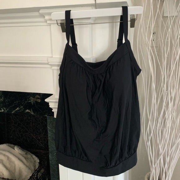 Lands end Tankini  blouson SWIM TOP black - Picture 7 of 7